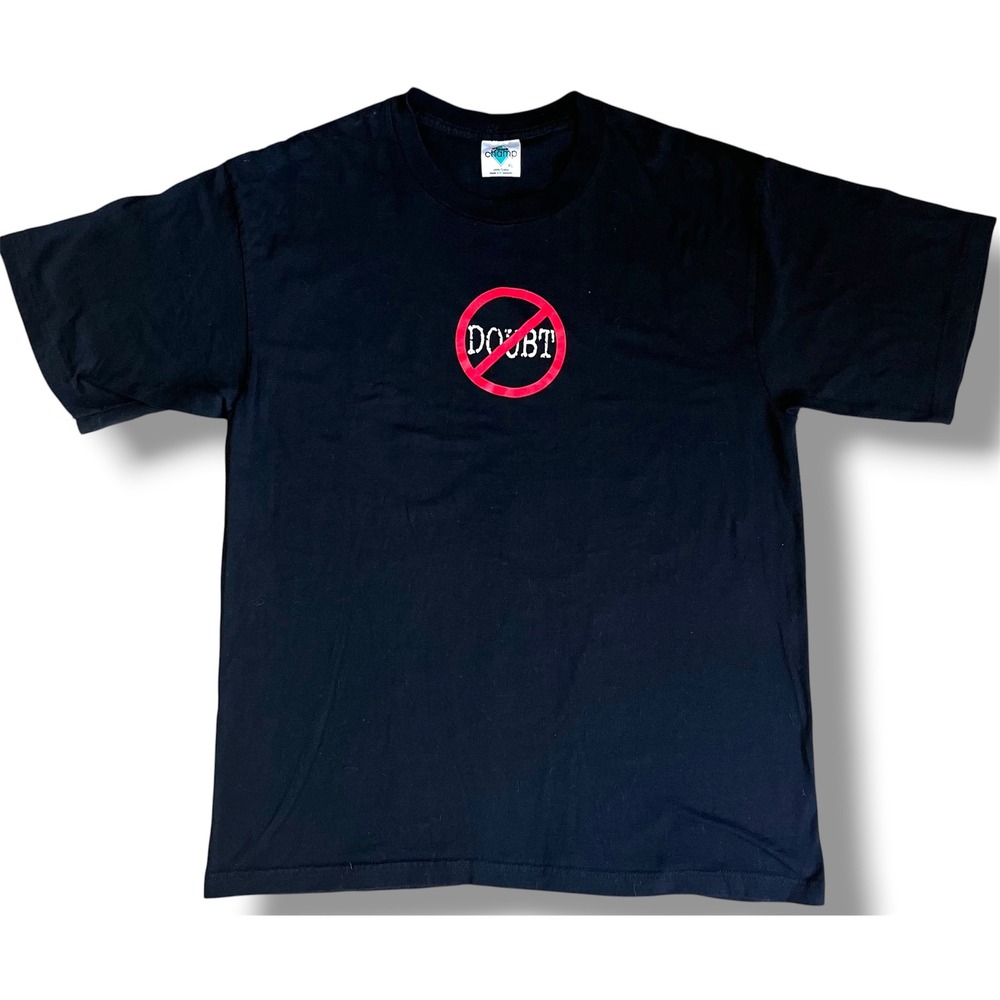 Vtg Tour Champ No Doubt Cross Graphic‎ Black Mens XL Short Sleeve Band Tee Rare